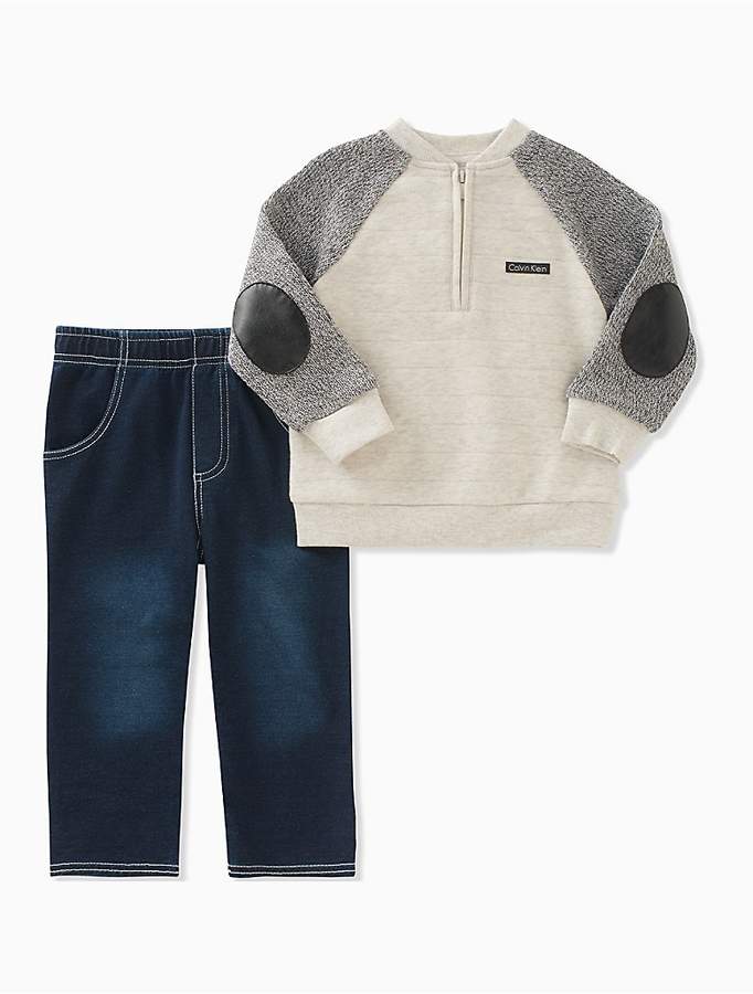 Baby Boys 2-Piece Sweater + Jeans Set