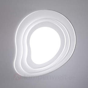 Weiße LED-Deckenlampe in extravagantem Design