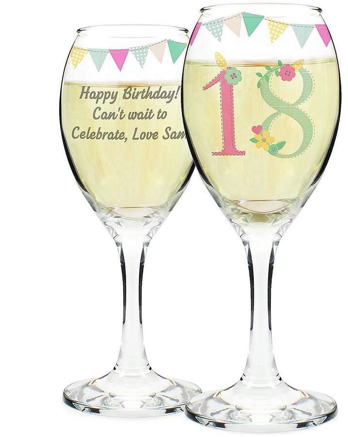 Personalised Birthday Age Wine Glass
