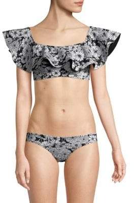Mira Floral Flounce Bikini Set