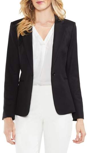 Lace-Up Back Double Weave Blazer