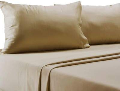250-Thread-Count Easy-Care California King Fitted Sheet in Taupe