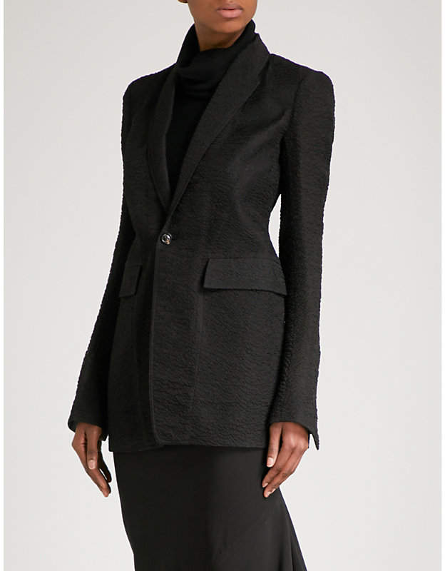 Textured silk-blend organza blazer