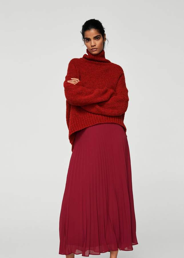 Strukturierter Plisseerock