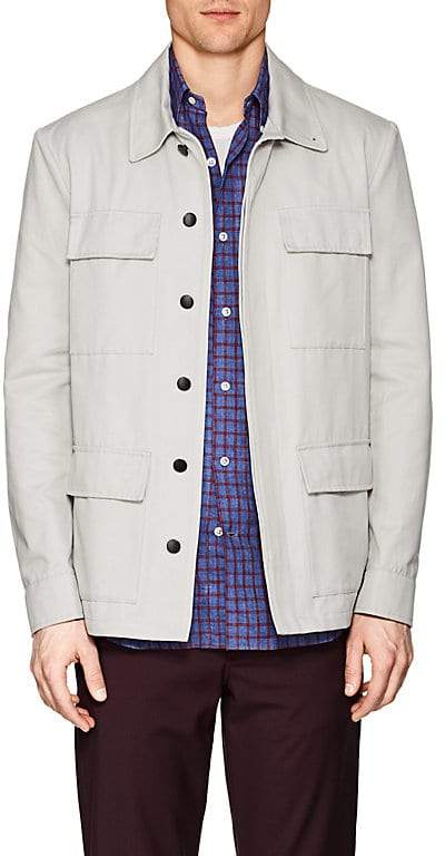 D'Avenza Men's Cotton-Cashmere Canvas Field Jacket