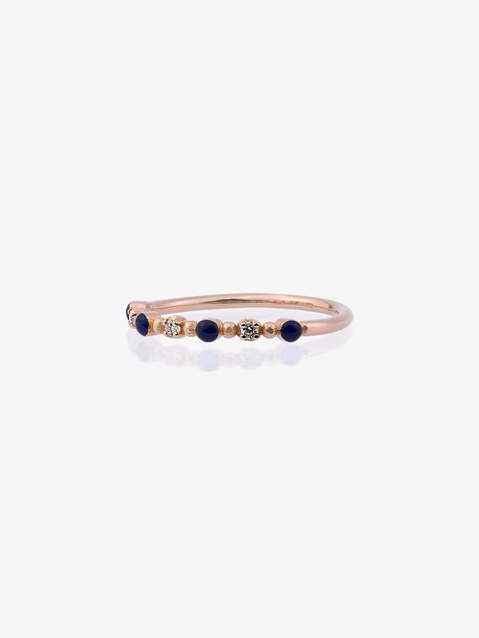 Gigi Clozeau Rose Gold Beaded Diamond Ring