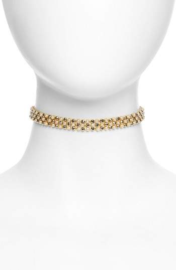 Glam Imitation Pearl Choker