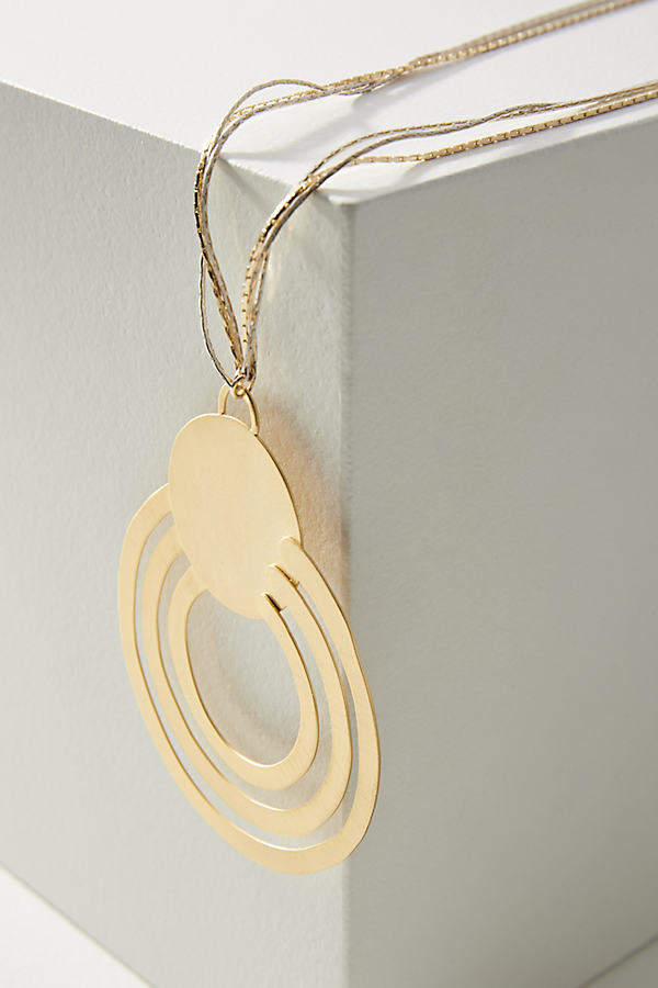 Solar Orbit Halskette mit Anhänger - Gold