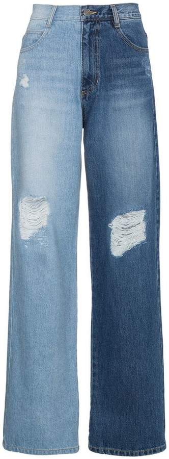 Jeans in Colour-Block-Optik