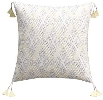 Geometric Embroidered Accent Pillow
