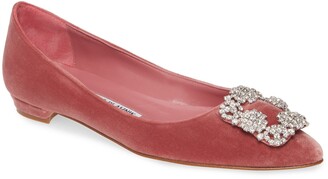 Manolo Blahnik Hangisi Pointy Toe Flat