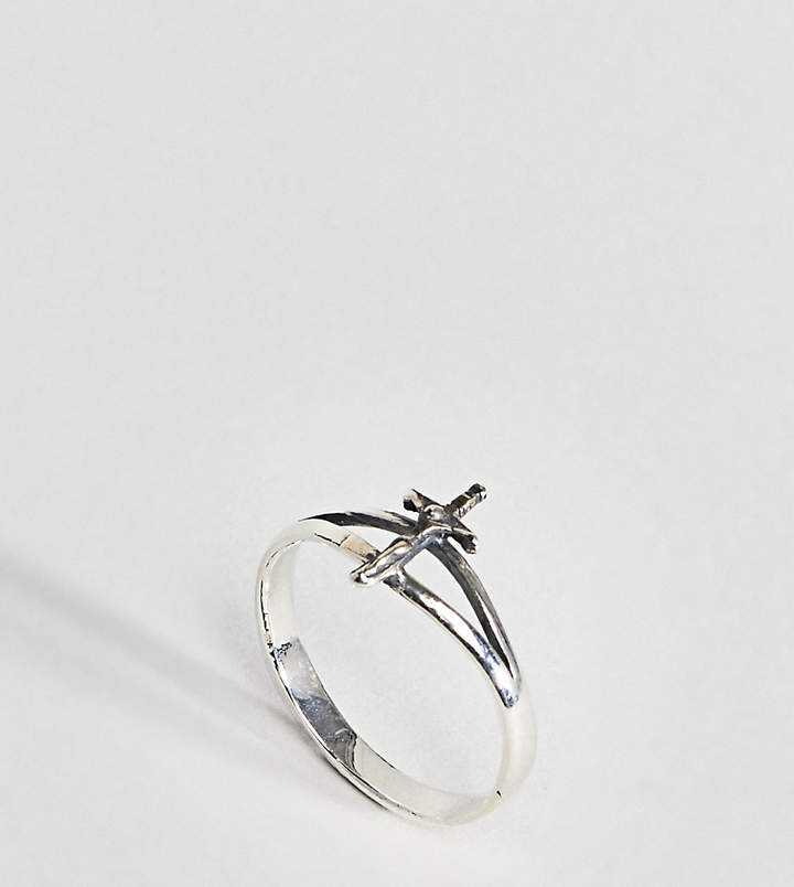 DESIGN – Ring aus Sterlingsilber mit Kreuz im Vintage-Stil