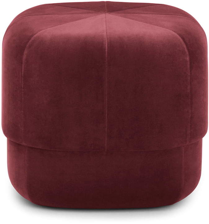 Normann Copenhagen - Circus Pouf klein, Dunkelrot Velour