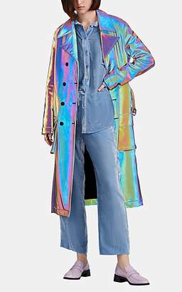 Sies Marjan Women's Nisa Reflective Double-Breasted Trench Coat - Purple Pat