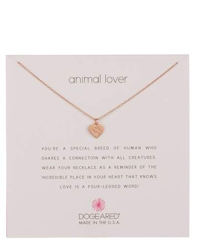 Animal Lover Best Friends Heart Pendant Necklace