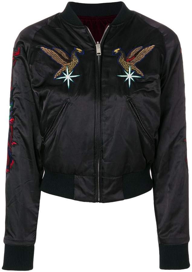 embroidered bomber jacket