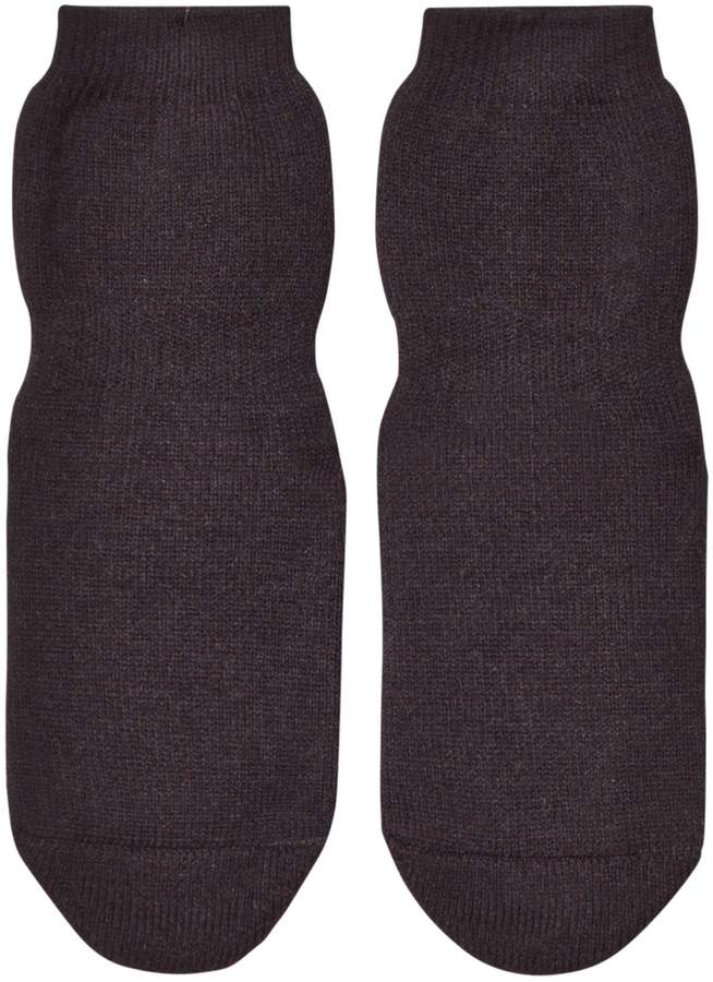 Dark Grey Wool Catspad Socks