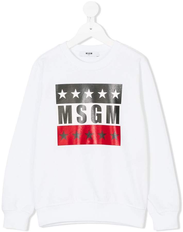 star print logo sweatshirt