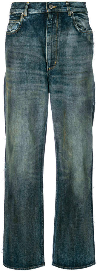 oil wash boyfriend jeans