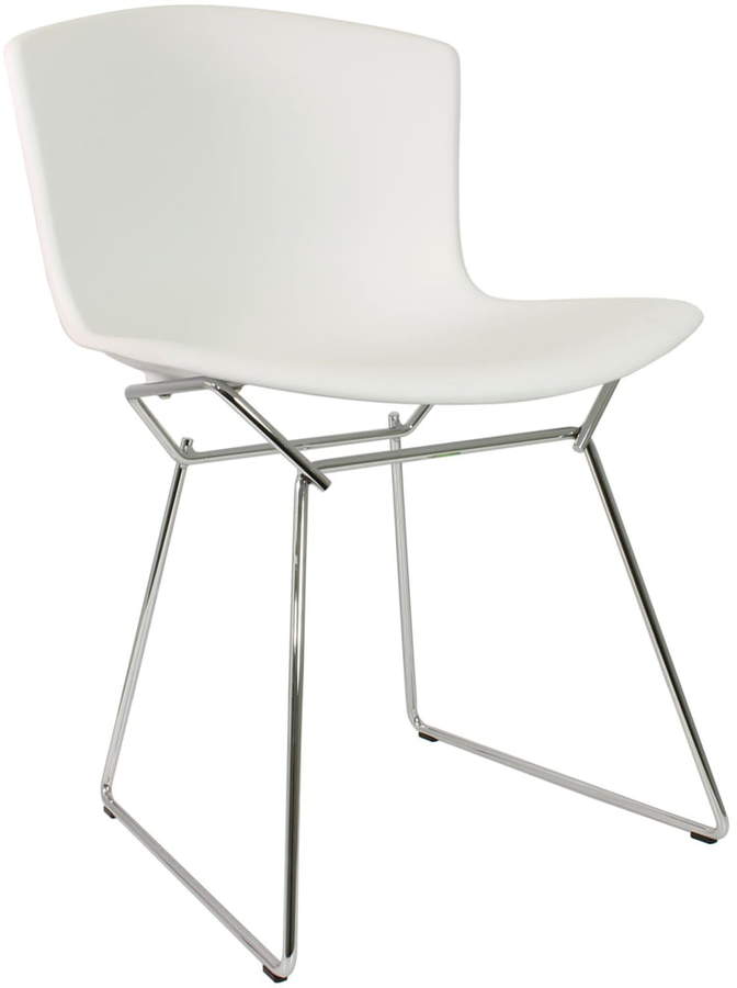 Knoll International Knoll - Bertoia Kunststoff-Stuhl, Weiß / verchromt