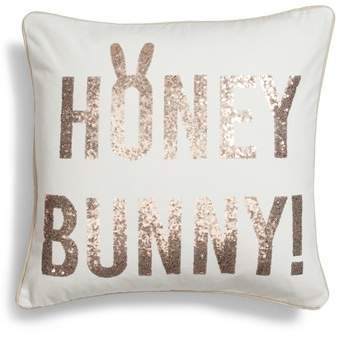 Honey Bunny Sequin Applique Accent Pillow