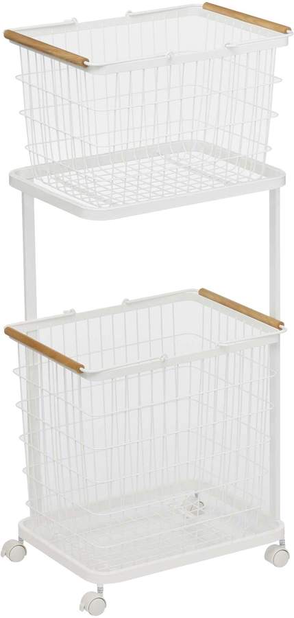 Tosca Laundry Basket M + L Set with Steel Wagon