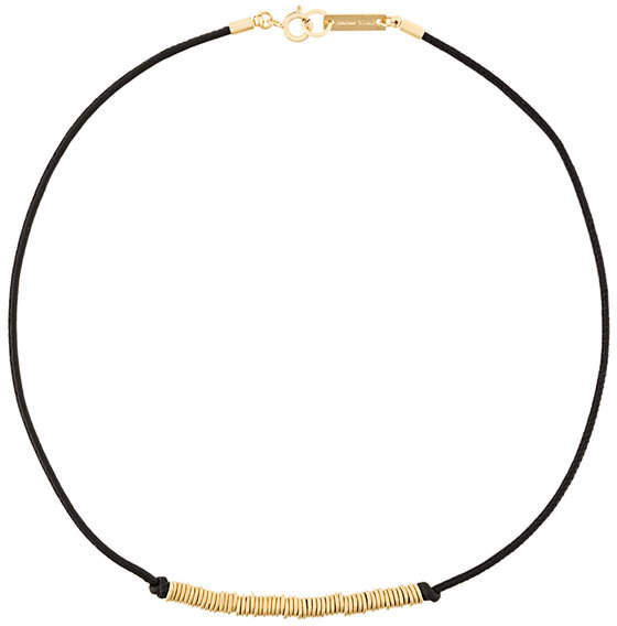 leather hoop necklace