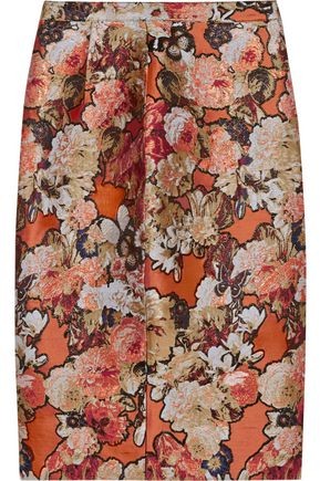 Skirt In Metallic Floral-Jacquard