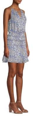 Lisa Keyhole Printed Silk Tank Dress
