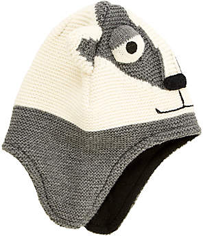 Children's Badger Trapper Hat, Grey