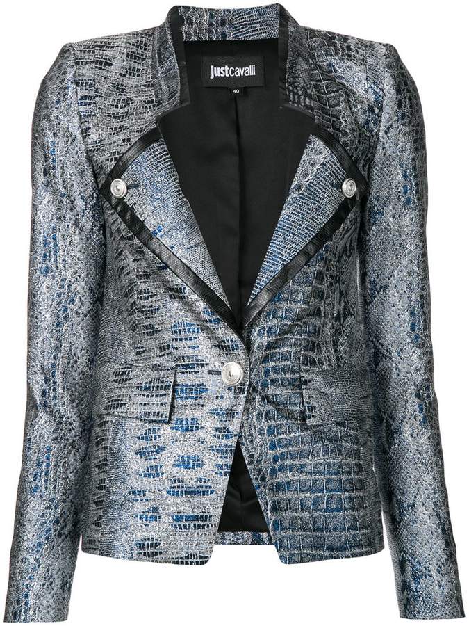 Blazer im Metallic-Look