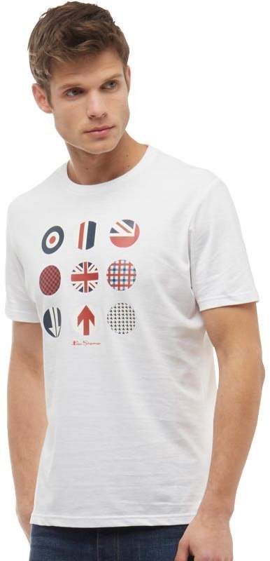 Herren Heritage Britain Grafik T-Shirt Weiß