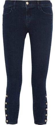 Suvi High-Rise Cropped Embellished Skinny Jeans