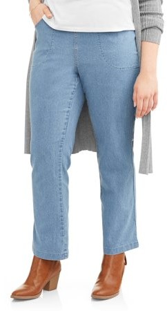 Women's Plus-Size 4-Pocket Stretch Bootcut Jeans, Available in Regular and Petite Lengths