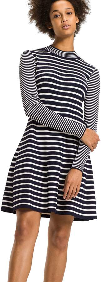 Fit And Flare Stripe Dress