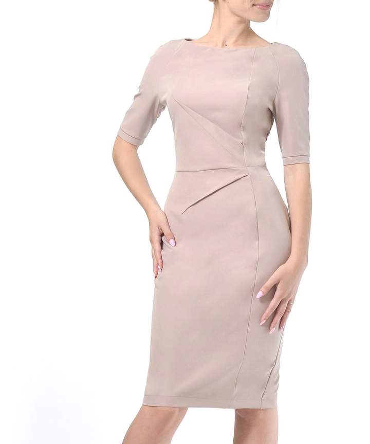 Lada Lucci Kleid mit geradem Schnitt - mokafarben