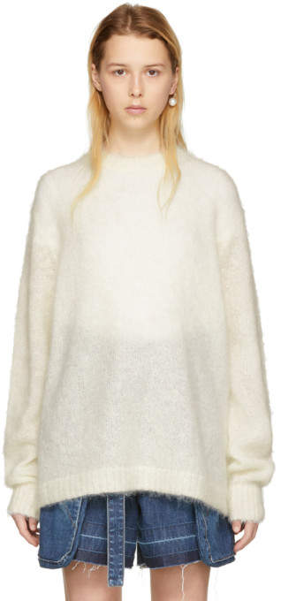Off-white Mohair Maxhi Sweater