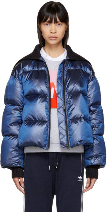 Blue Limited Edition Holiday Down Cropped Jacket