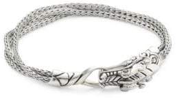 Legends Naga Silver and Blue Sapphire Multi Chain Bracelet