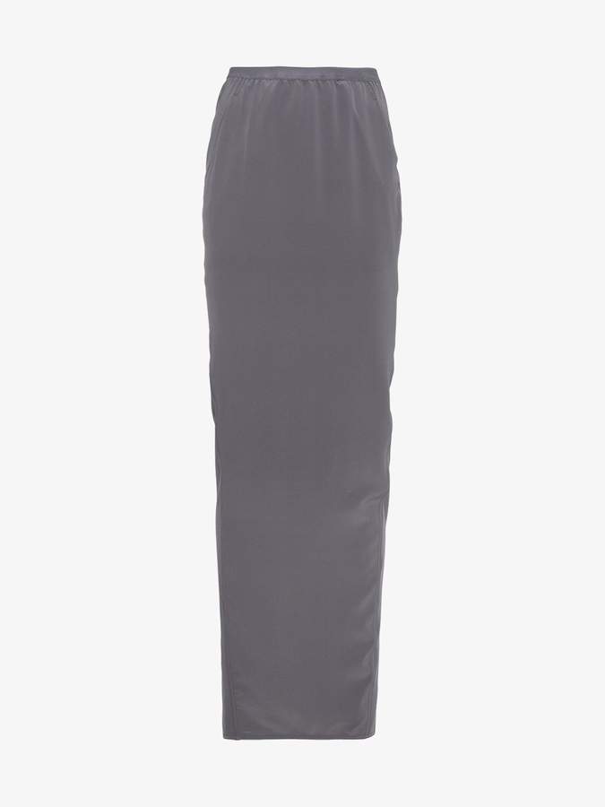 Silk column skirt