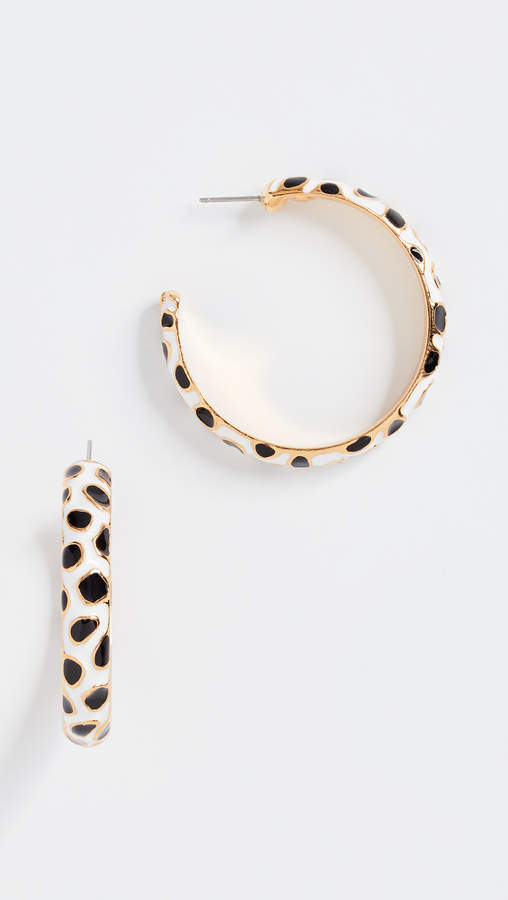 Giraffe Print Hoop Earrings