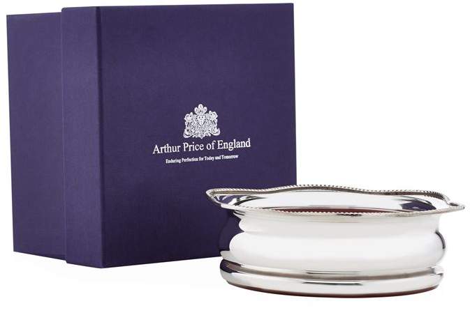Arthur Price Of England Mounted Bottle Coaster with Wooden Base