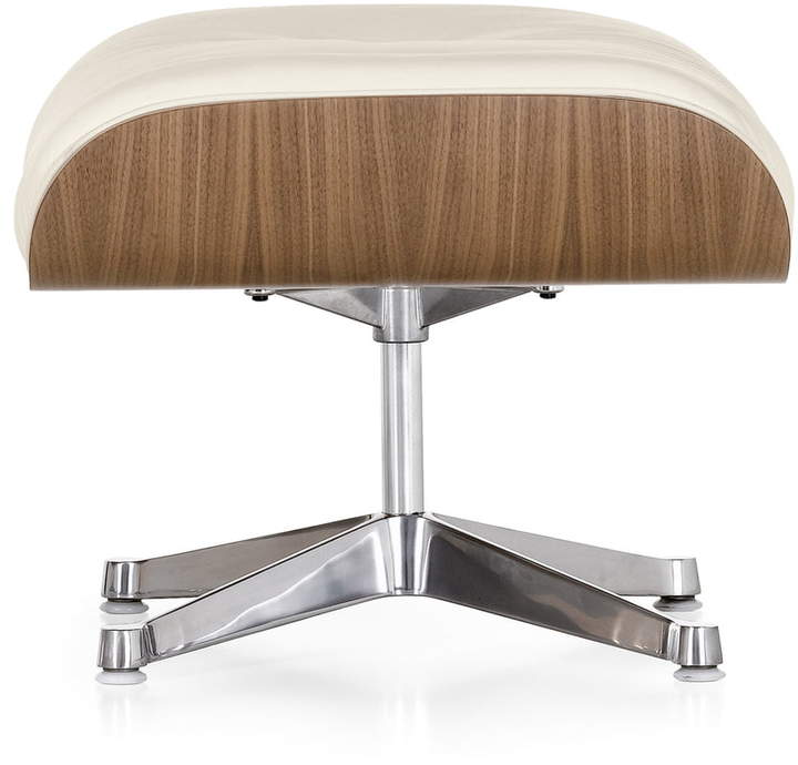 Ottoman, snow / poliert, Nussbaum