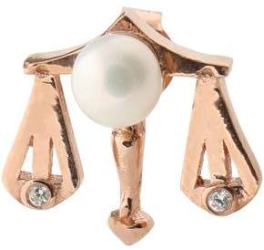 Aamaya By Priyanka Libra Rose Gold-Plated Faux Pearl And Cubic Zirconia Earring