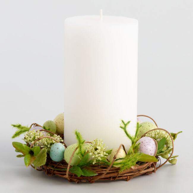 Egg Nest Pillar Candle Ring