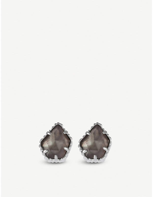Tessa rhodium-plated earrings
