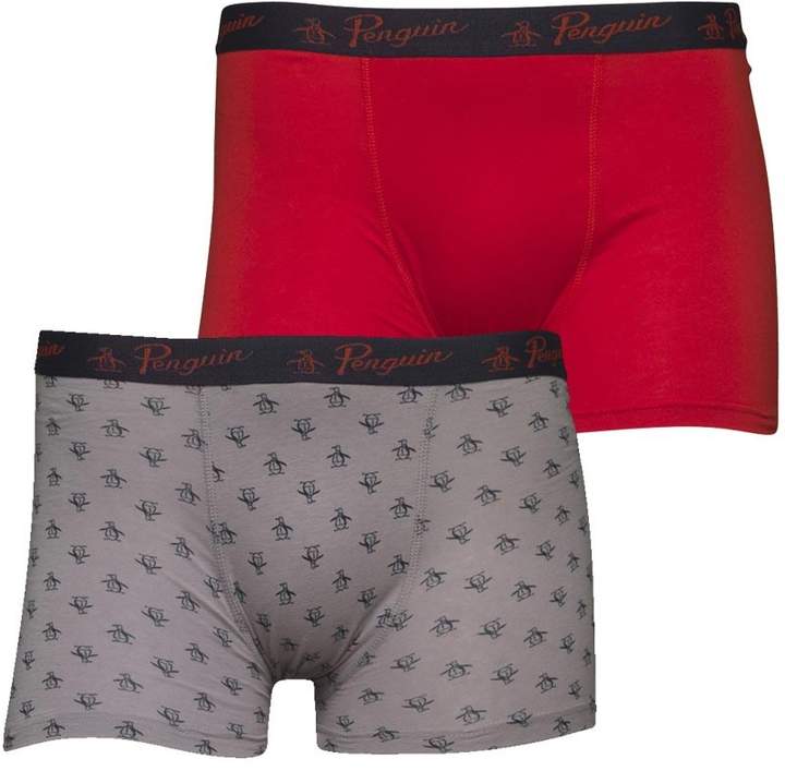 Junior Boys Two Pack Boxers Red/Grey