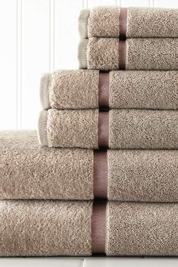 Amrapur Luxury Sheared Border 6-Piece Towel Set - Taupe