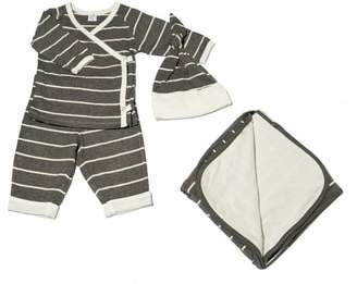 Baby Grey T-Shirt, Pants, Hat & Blanket Set