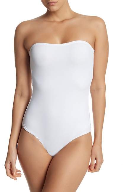 Bandeau Solid One-Piece Swimsuit